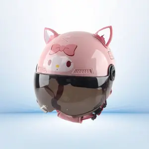 Cute Cartoon Parent-child Helmet Safe Protective Headgear for Kids Adults Ladies Electric Motorcycle Scooter Riding