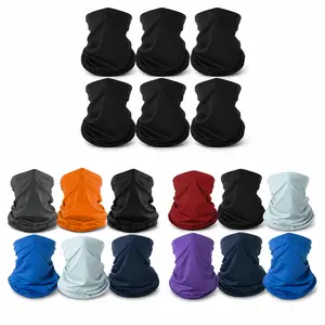 6 Pack Neck Gaiter Face Cover for Men Women, Breathable Stretch Balaclava Bandana, Sun Dust Wind Protection Neck Warmer Headwear for Running Cycling Hiking