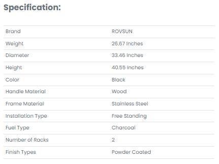 [TOP RATED - FLASH SALE] ROVSUN 33" 2 in 1 Wood Burning Fire Pits with Grills