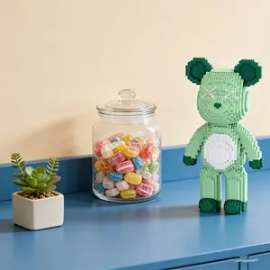 Matcha Cheese Bear 3D Puzzle Building Blocks Decoration, Ideal Gift for Thanksgiving Christmas Halloween Easter, Home Office Party Decor