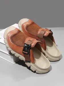 Handmade Men's Open-Toe Sandals, Breathable Mesh, Anti-Slip Durable Outdoor Beach Shoes, Comfortable Summer Footwear