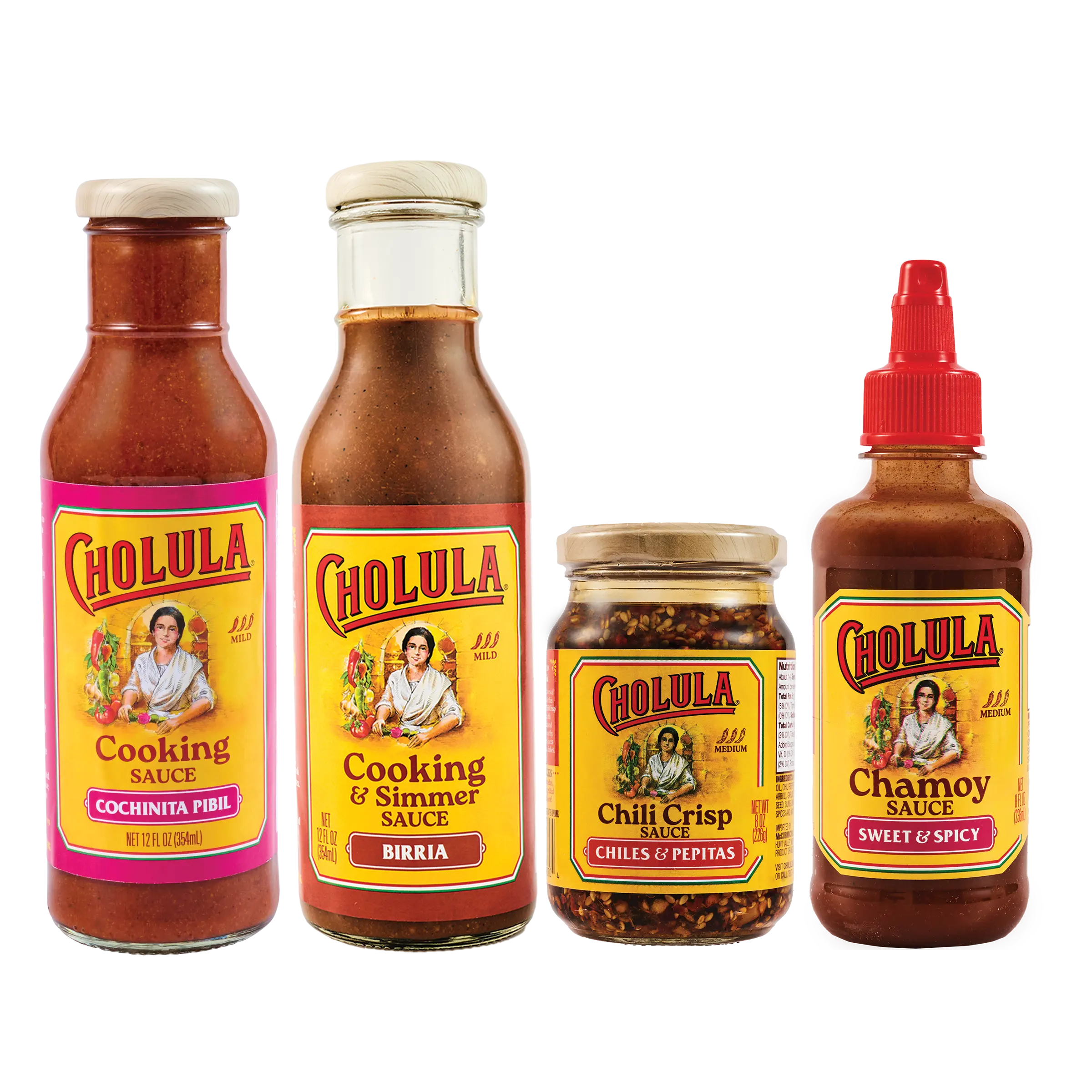 Cholula New Favorites Bundle, 4ct (Birria, Pibil, Chili Crisp, Chamoy) Cholula New Favorites Bundle, 4ct (Birria, Pibil, Chili Crisp, Chamoy)