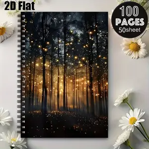 1 Spiral Bound Notebook 5.7x8.26 Inch, Durable Binding, Camping Journal for Outdoor Adventures, Travel Diary, Nature Exploration Notebook, Perfect Gift for Hikers Campers on Christmas Birthday [2D] Flat