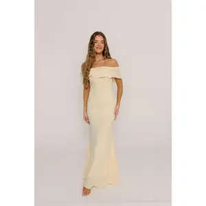 Tommie Maxi Dress in Ivory Butter - Bump Friendly (Size Up for Bump)