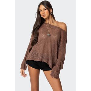 Bri Oversized Boat Neck Sweater
