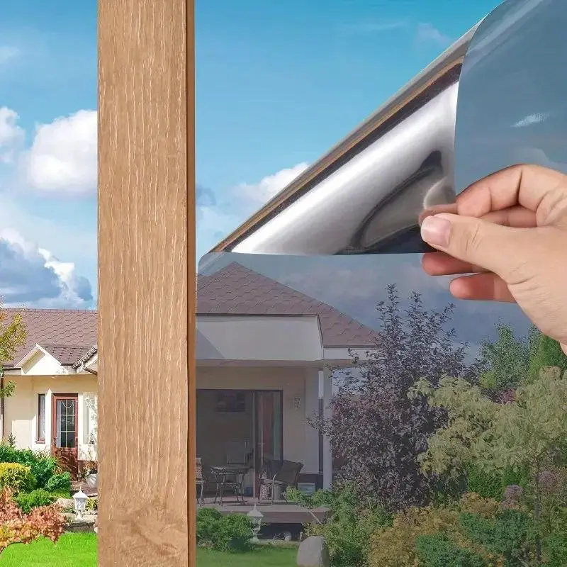 A roll of privacy window film for blocking and controlling the light and heat of home and office windows, slightly filtering the glass film, easy to install and paste, electrostatic adsorption, bedroom, living room, office use decorative privacy film