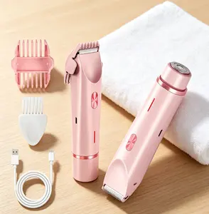 Women's Smooth Rechargeable Bikini Shaver - Dual Head Hair Removal Trimmer, Dual-Use Body & Facial, IPX7 Waterproof Wet & Dry Electric, Wireless Portable Teacher Appreciation Gift