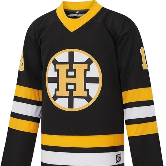 Men's Stitched #18 Gilmore 1996 Adam Sandler Movie-Inspired Long-Sleeve Ice Hockey Jersey, Polyester Mesh Quick-Dry All-Seasons Top, Micro-Elastic, Halloween Gift for Husband, Party Use, US Sizes Up to XXXL, Casual Sports Wear