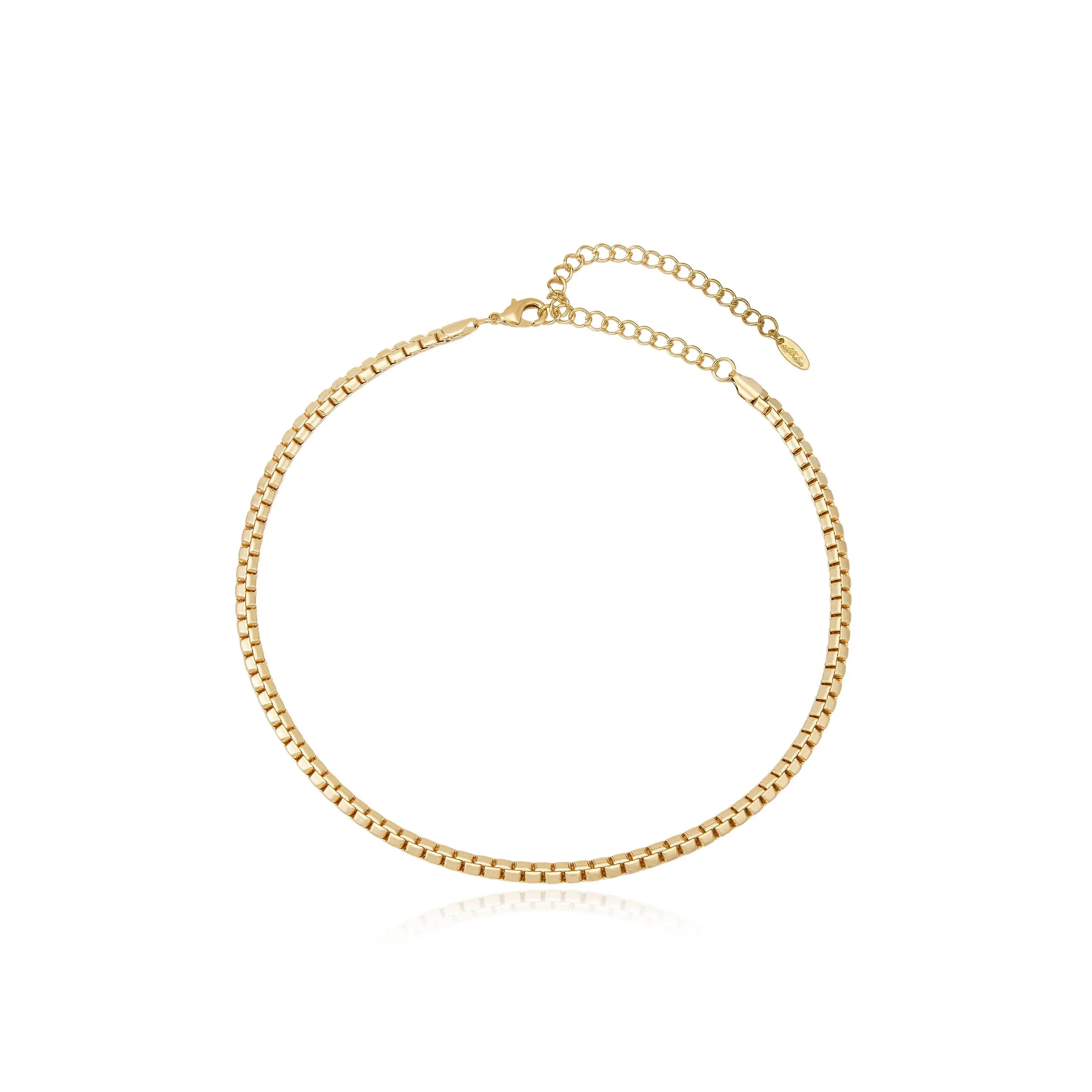 18K Gold Plated Rolo Chain Necklace | Minimalist Everyday Jewelry | Tarnish-Free, Elegant Gift for Her