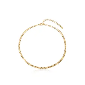 18K Gold Plated Rolo Chain Necklace | Minimalist Everyday Jewelry | Tarnish-Free, Elegant Gift for Her