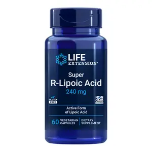 Life Extension Super R-Lipoic Acid 240 MG, 60 Vegetarian Capsules Life Extension Super R-Lipoic Acid 240 MG, 60 Vegetarian Capsules
