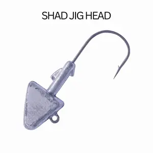 Sanhu Shad Jig Heads 3/4 oz with 3/0 Hooks 36 Pcs Plain Finish in 12 Packs for Soft Plastic Baits Ideal for Bass Walleye & Saltwater Inshore Fishing