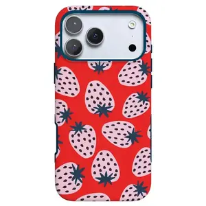Casely iPhone 17 Pro Max Case | I'd Pick You | Red Strawberry | Bold Protective Design | Compatible with MagSafe
