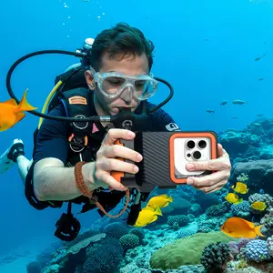 2025 Professional Diving Waterproof Phone Case, Outdoor Swimming Snorkeling Surfing Underwater Touch Screen Photo Video Housing for iPhone/Samsung No More Than 6.9 Inch Smartphones