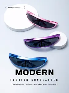 Unisex Fashionable All-match Tinted Lens Sunglasses, Trendy Casual Wrap Around Sunglasses for Everyday Use, Fashion Accessories for Outdoor Activities, Eyewear Shades