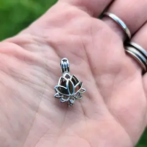 Moldavite Lotus Pendant with Herkimer Diamond Quartz - Customizable Options for Transformation & Self-Healing crystal necklace