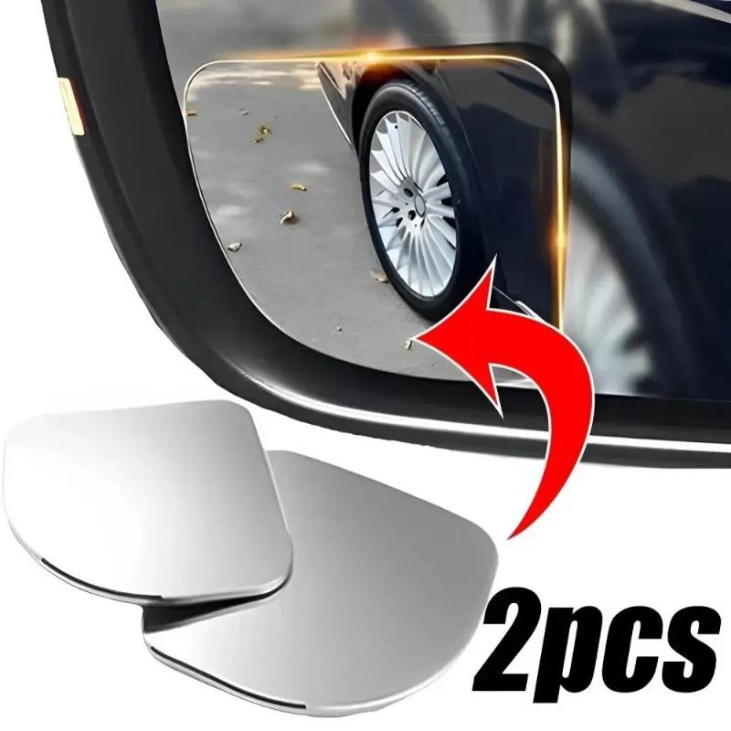 2 Pcs Universal Fit Glass Car Wide-angle Blind Spot Rearview Miror, 360" Adjustable, High-definition, with Applicable for All Cars