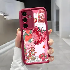 Strawberry Shortcake Phone Case , Enhanced Camera Protection, Shockproof Skin-Friendly Touch Soft Cover for Samsung Galaxy S21 S22 S23 S24 S25 Ultra Plus FE A13 A14 A15 A16 A17 A33 A34 A35 A36 A52 A53 A54 Note20Ultra