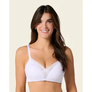 Leonisa ComfortFit Wireless Push Up Bra - Comfortable Support Basic Style Sheer Adjustable