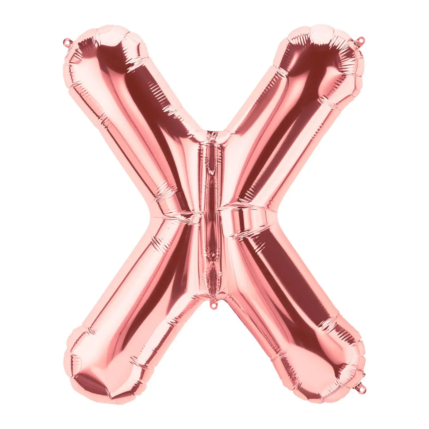 Glamorous 34" X-Shaped Rose Gold Letter Mylar Balloon, Letter Balloons for Birthday, Anniversary Decor