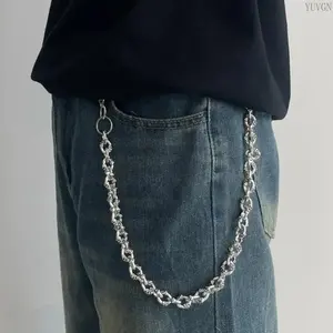 2026 New Arrival Men's Punk Skull Chain Keychain, Hip Hop Belt Wallet Chain, Vintage Streetwear Accessory, Stylish Metal Chain for Jeans Pants Daily Outfit