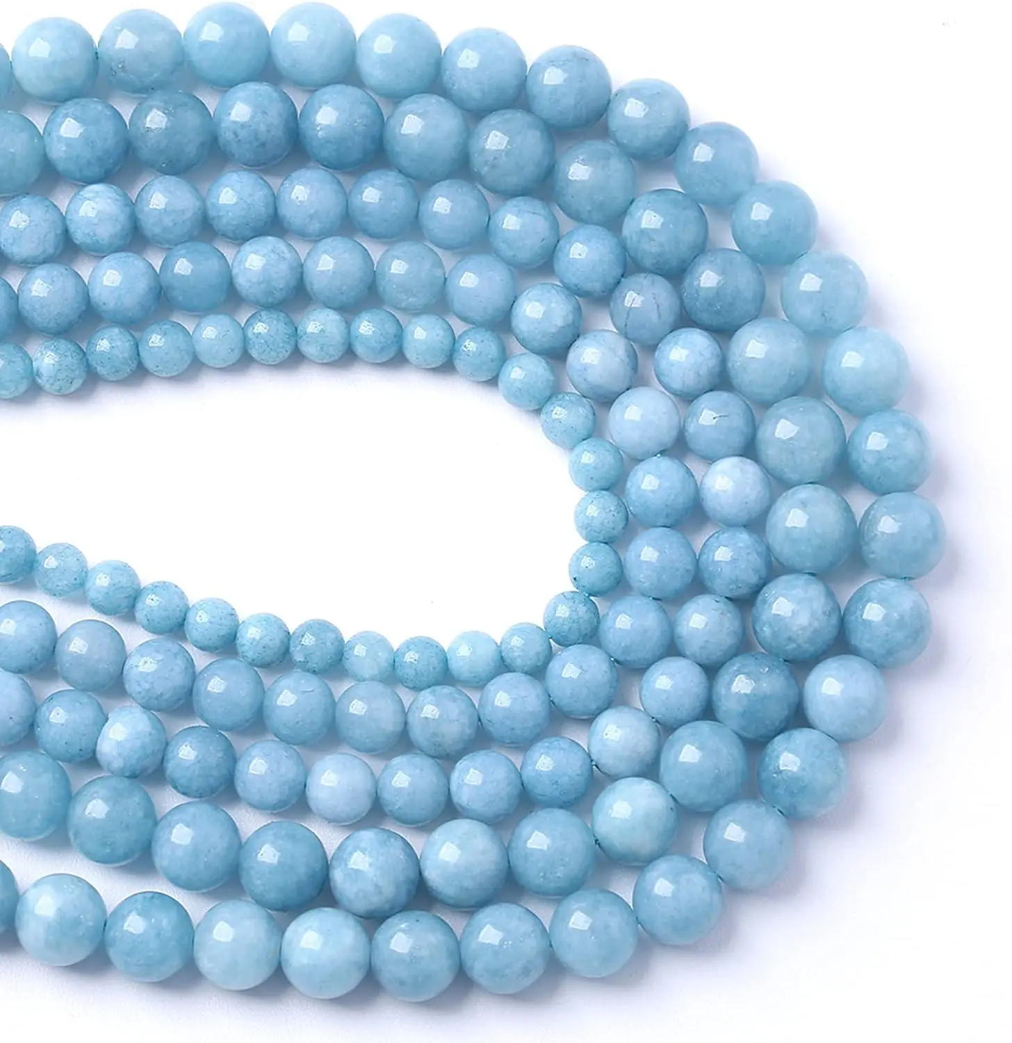 6MM 60PCS Blue Aquamarine Jade Loose Beads for Jewelry Making DIY Bracelet 6MM 60PCS Blue Aquamarine Jade Loose Beads for Jewelry Making DIY Bracelet