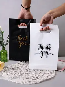 100pcs Gift Elegant Packaging Bag Four-Finger Flat Pocket Gratitude Tote Bag for Clothing Cosmetics Jewelry Wholesale Bags Set Gift Wrapping Supplies
