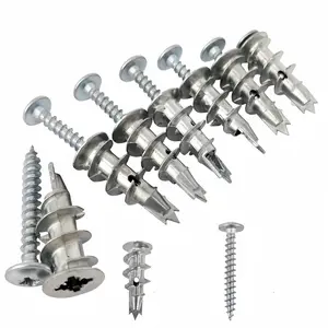 Zinc Self Drilling Drywall Anchor with Screw Set, Wall Anchor with Screw Set, Fasteners & Hooks for Frame Hanging & Installation, Drywall Anchors Screws