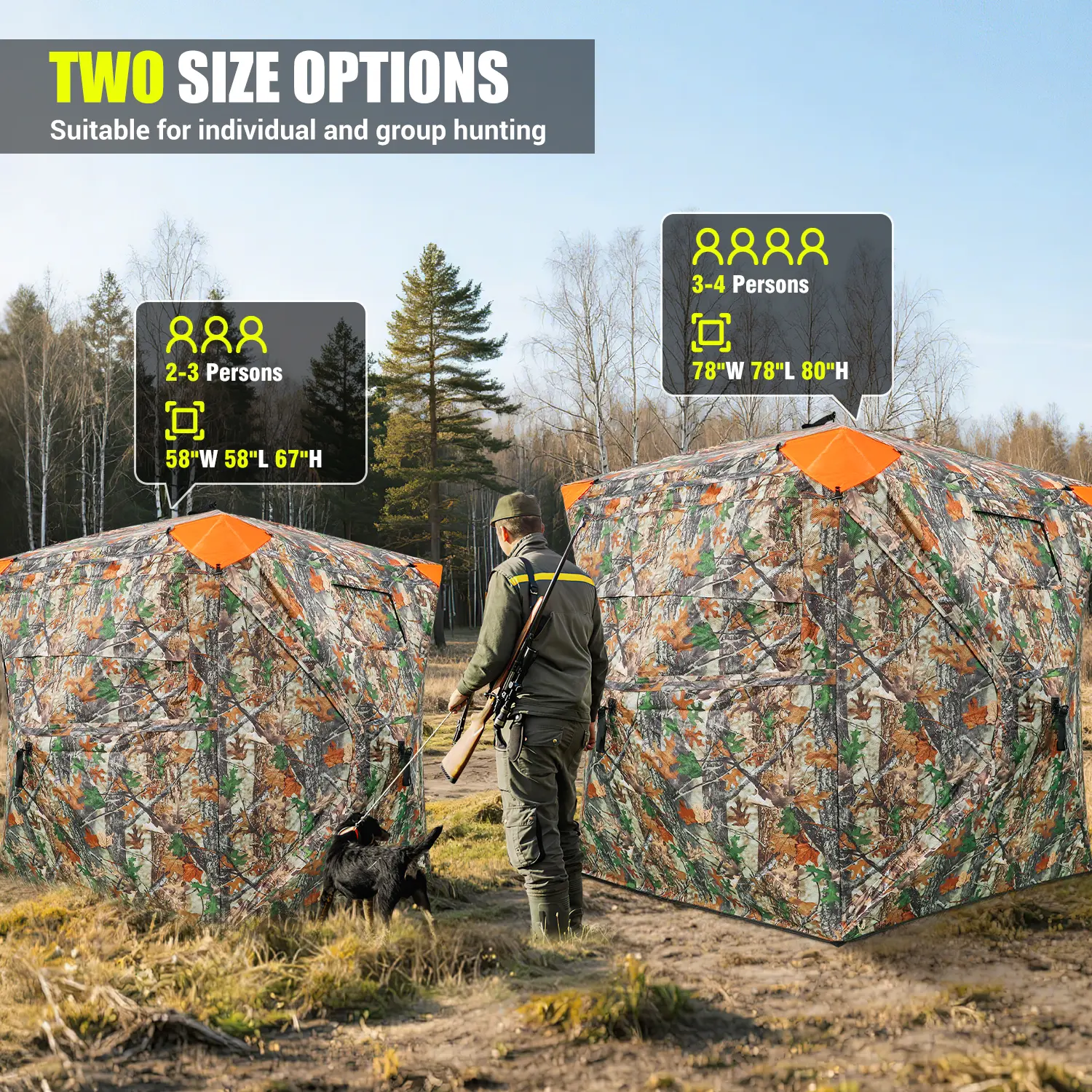 360°  3-4persons‎  (‎70"L X 70"W X 80"H)