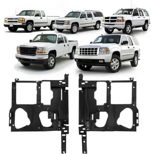 Headlight Bracket Pair Compatible with 1999-2002 Chevy Silverado GMC Sierra Headlamp Mounting Panel Replacement for 15798920 GM1221122 15798919 GM1221121