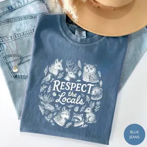 Comfort Colors National Park Vintage T-shirt, Respect The Locals Tee, Camping Tee, Gift For Camping Lover, Funny Animals, Top Nature Mom, Cotton Fabric - TrendWear USA