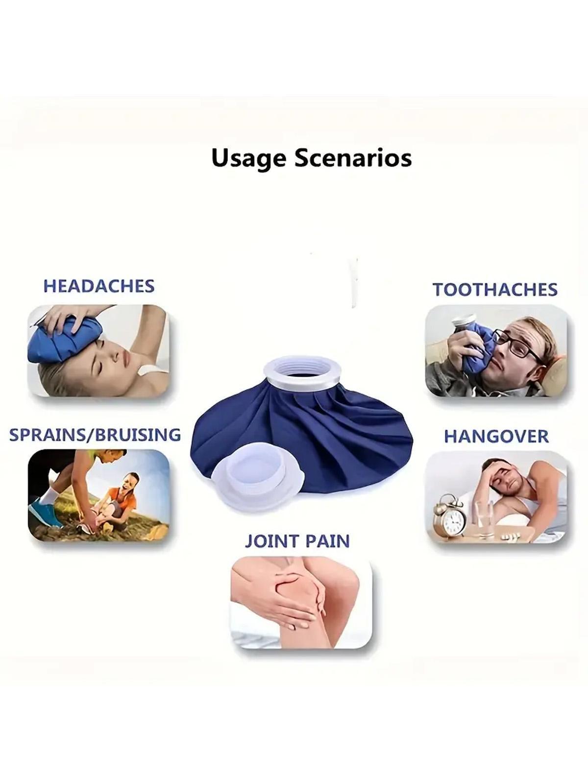 Reusable Hot & Cold Ice Pack for Injuries, Headaches, Teeth Pain, Menstrual Relief, Multi-Purpose Pain Management Solution