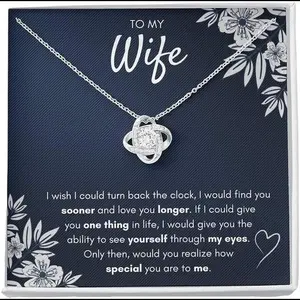 Gifts For Wife Birthday Gifts From Husband Necklace Jewelry Box Pendant Gift For My Best Wife Ever