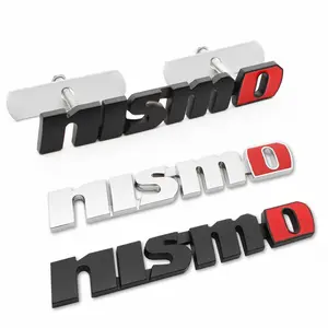 Metal Car Front Grille Trunk Badge Sticker Car Decals for Nissan Nismo Note Qashqai X-Trail Kicks Navara Juke Leaf Micra Sentra Accessories Sticker For Cars