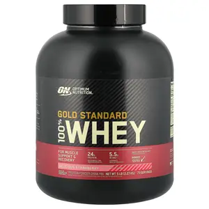 Optimum Nutrition Gold Standard® 100% Whey, Delicious Strawberry, 5 lb (2.27 kg) Optimum Nutrition Gold Standard® 100% Whey, Delicious Strawberry, 5 lb (2.27 kg)