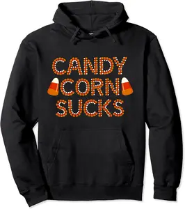 Candy Corn Sucks Funny Candy Corn Halloween Pullover Hoodie - 80B0BQD6QP6Y