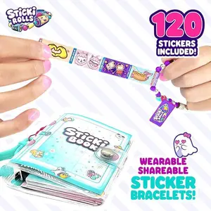 70/140Pcs﻿ Hot Sticker Creative Funny Stationery Stick Rolls Stickers Bracelet Colorful Birthday Present