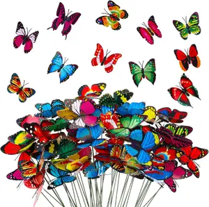 25 Simulated Butterflies Creative Home Background Butterfly Stereoscopic Stickers Children's Room Wall Decoration 3D Butterfly Wall Stickers
