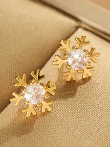 Women's Snowflake Zircon Earrings, Durable Fade-Resistant, Hypoallergenic, Lightweight, Perfect for Daily Wear and Dates