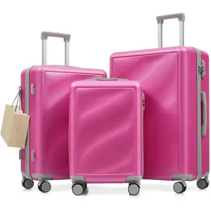 Luggage Sets 3 Piece, Lightweight Durable ABS Suitcases with Spinner Wheels and TSA Lock, Carry-on & Checked Travel Luggage (20"/24"/28")