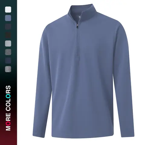 MAELREG Men’s Quarter Zip Pullover, Mock Neck Long Sleeve Sweatshirt, Stylish Half Zip Athletic Golf Top Casual Fashion Wear