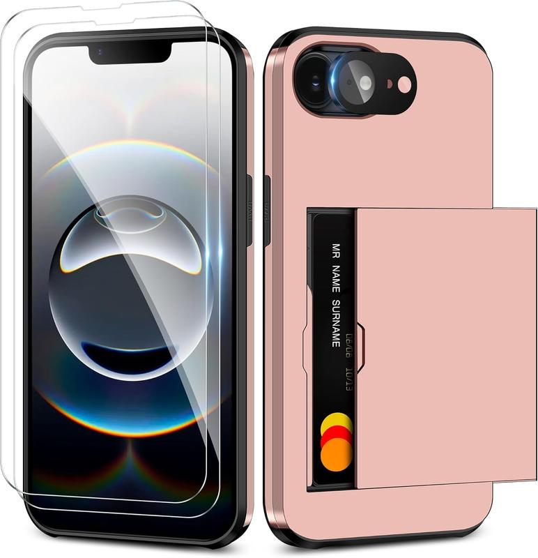 ACOCOBUY Compatible With IPhone 16 Pro Case With Card Holder Shockproof Protective Dual Layer Hidden Credit Card Slot Heavy Duty Wallet Phone Cover - View #7