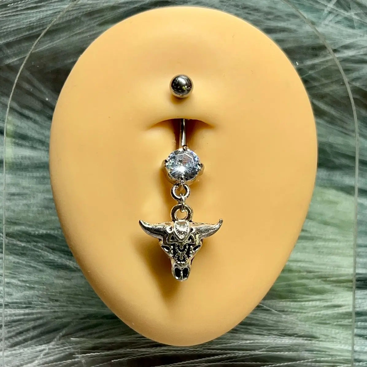 Western Cattle Skull Belly Button Ring Western Cattle Skull Belly Button Ring