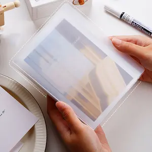 40-Page Large Capacity Transparent Sticker Album, Scrapbook Photo Album, A6 Clip File Organizer for Photos & Notes, Ideal for Classroom Home Office Travel Use, Lightweight