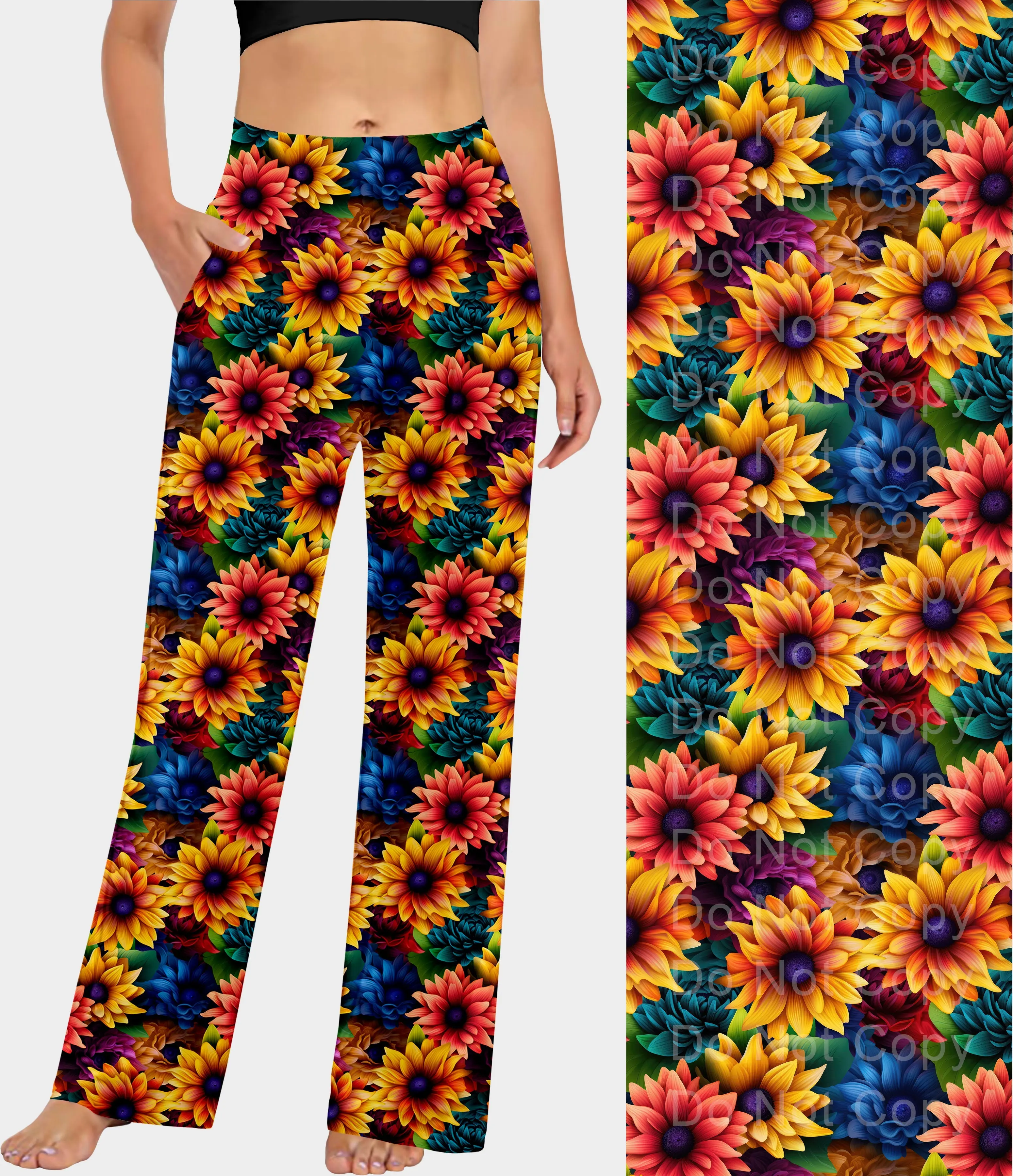 Colorful Sunflower Lounge Pants (ready to ship)