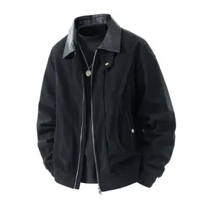 Layered Artifact Lapel Jacket Loose Casual Trendy Style Clothes Fabric for Youth Spring 2025 Menswear Long Sleeves Polyester Coats Fashion Hem