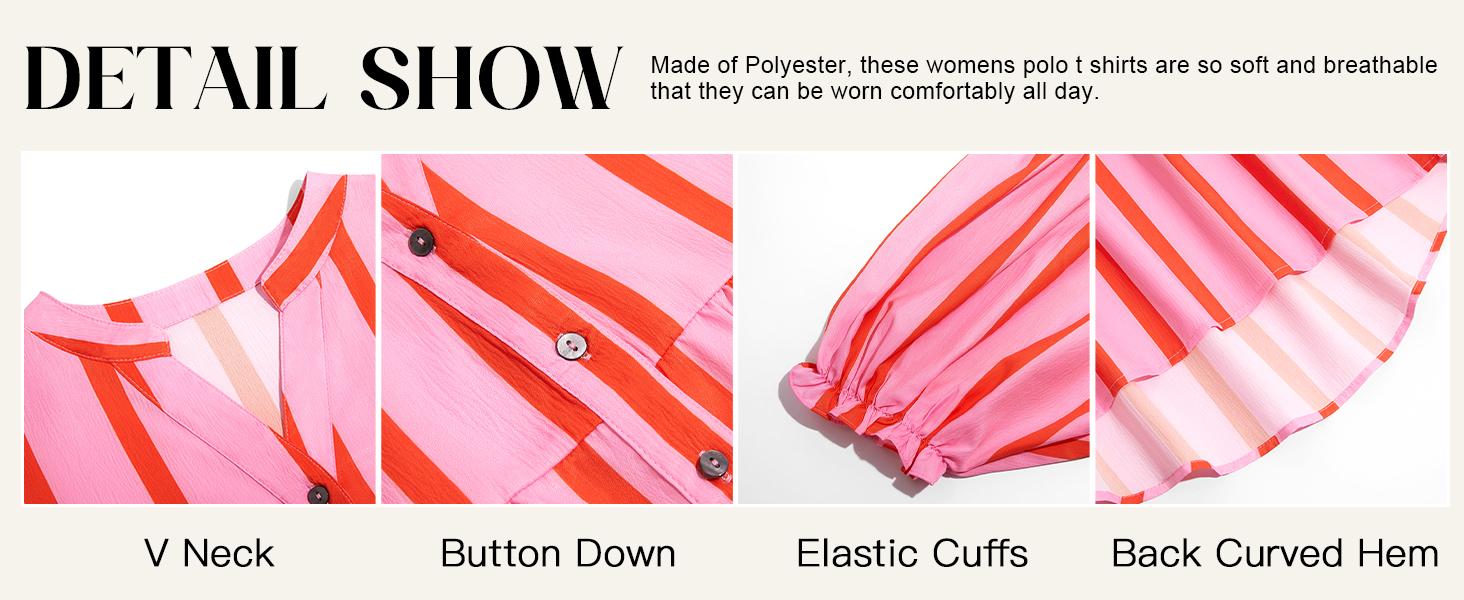 Tankaneo Womens Puff Sleeve Babydoll Tops Summer V Neck Striped Blouse Cute Casual Loose Fit Flowy Shirts Tankaneo Womens Puff Sleeve Babydoll Tops Summer V Neck Striped Blouse Cute Casual Loose Fit Flowy Shirts