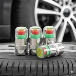 Tire Pressure Monitoring Valve Caps, Auto-Balance Air Pressure Alert, Freeze-Proof Sensor, Universal Tire Safety indicator for cars Suvs Trucks