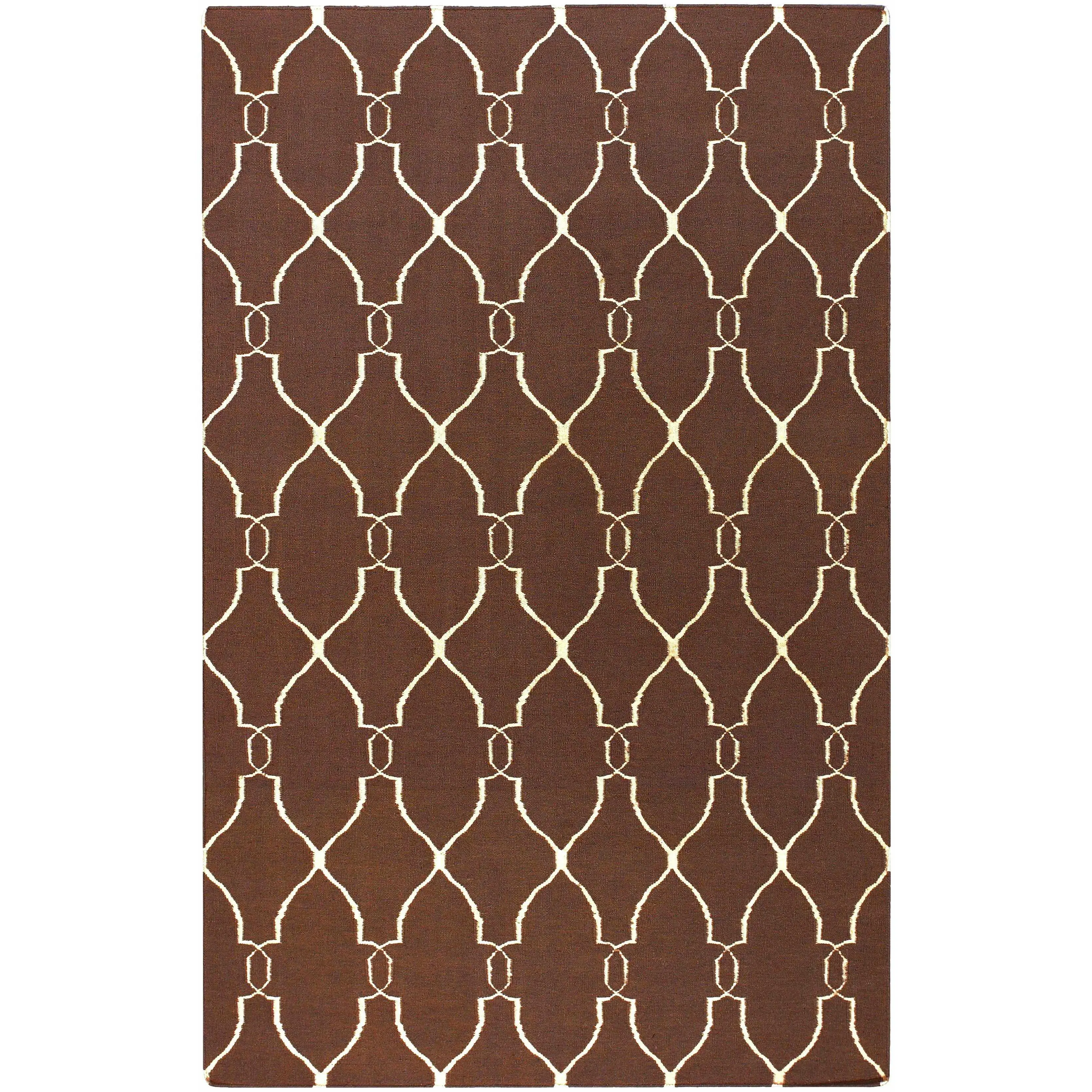 Partington Brown Wool Carpet Area Rug - Clearance