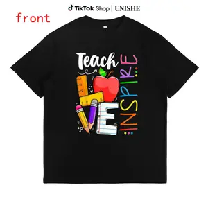 Inspirational Teach Love Tee – 100% Cotton Teacher Shirt for Men & Women